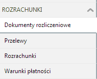 Rozrachunki Opcja służy ewidencji przepływu środków pieniężnych.