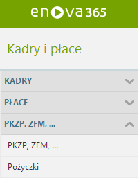 PKZP,ZFM,... Podział list w obrębie modułu PKZP,ZFM,.