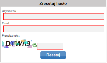 hasła na ekranie nie są widoczne litery/cyfry, lecz kropki. W ten sposób aplikacja uniemożliwia przeczytanie hasła nieupoważnionym osobom. Hasło powinno się składać z 10 znaków (litery i cyfry).