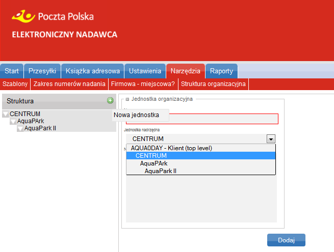 6.5.3. Firmowa miejscowa? Opcja ta umożliwia rozpoznawanie kodów miejscowych/zamiejscowych zawartych w pliku xls.