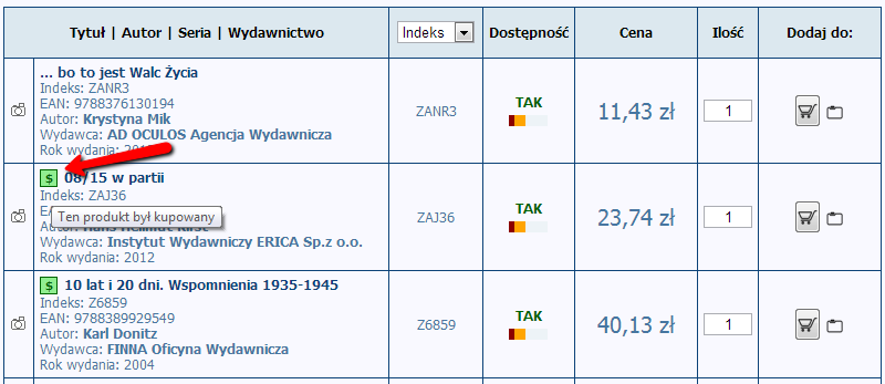 Zamówienie można odszukać poprzez jego numer i/lub datę złożenia. Szczegóły zamówienia zawierają pełną informację o złożonym zamówieniu.