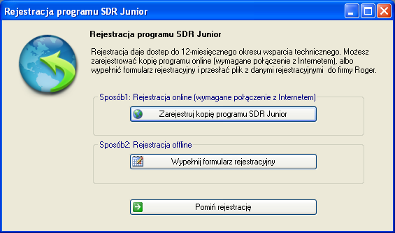 5. REJESTRACJA LICENCJI PROGRAMU Program Junior jest licencjonowany i jego użytkowanie w pełnej funkcjonalności jest możliwe tylko po zakupieniu u producenta licencji do korzystania z aplikacji wraz