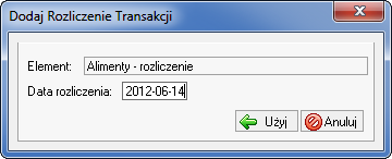 Transakcje 8 19 Automatyczne Rys. 8-23 Okno Edycja zdarzenia rozliczenie transakcji.