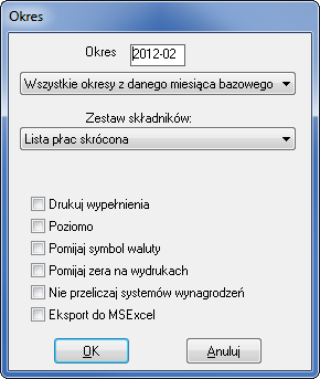 15 10 Podręcznik użytkownika Symfonia Kadry i Płace Rys. 15-10 Wybór raportu.