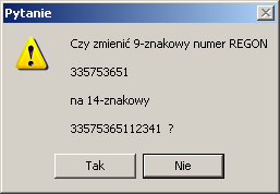 -wybór opcji NIE spowoduje, że dane podstawowe pozostaną takie jak wprowadzono w programie (użytkownik może przed importem profilu samodzielnie wprowadzić dane podstawowe w menu Struktura potencjału