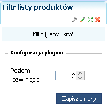 Mechanizm filtra W przypadku, gdy klient wybierze jeden z parametrów filtra, wszystkie inne parametry i kategorie, które nie zwrócą towarów w wybranej konfiguracji, są ukrywane.