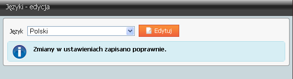 Zmiana treści komunikatu Zmiana treści komunikatu jest możliwa po naciśnięciu ikony edycji uaktywni się obszar do wpisania własnej treści komunikatu. w wybranym wierszu.