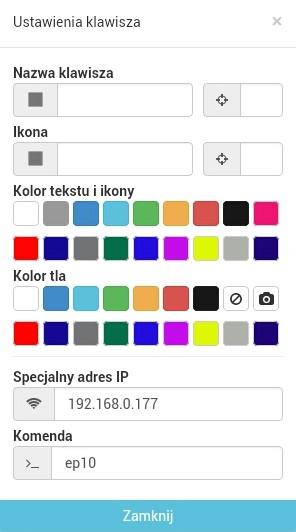Tutaj zaznaczamy aby wyświetlał się opis a obok wpisujemy nazwę Tutaj zaznaczamy aby wyświetlał się ikona obok wpisujemy nazwę ikony.