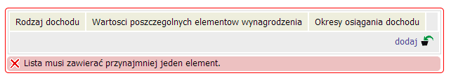 Ekrany o dochodach dochody podaje się oddzielnie dla każdego członka rodziny każdy rodzaj dochodu ma swój ekran wyświetli się tyle ekranów, ile razy TAK zaznaczono na Ekranie 2 jeśli jakiś ekran