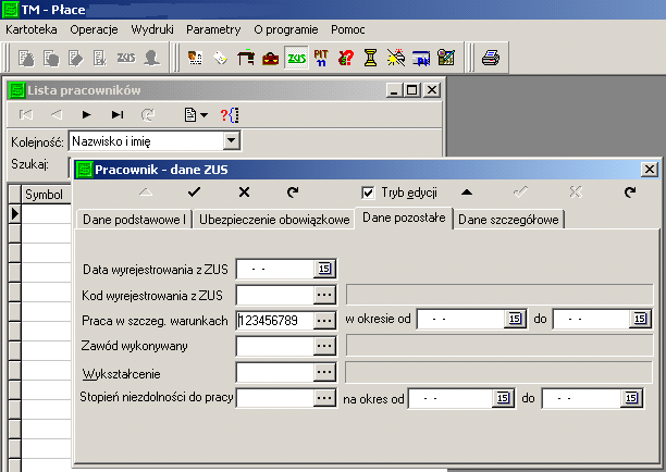 28 1.10 Przypisanie kodu pracy w