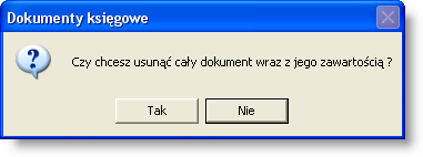 Sposób pracy z programem 4 Dokumenty 4 strona okna dokument który będzie modyfikowany, klikając wiersz, zawierający nazwę dokumentu Następnie w polach edycyjnych nagłówka dokumentu księgowego należy