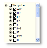 Sposób pracy z programem 4 Zestaw ienia 6 strona Sortowanie tabeli kontrahentów Kolejnym ułatwieniem wyszukiwania kontrahentów, którzy powinni być wybrani, jest możliwość sortowania tabeli