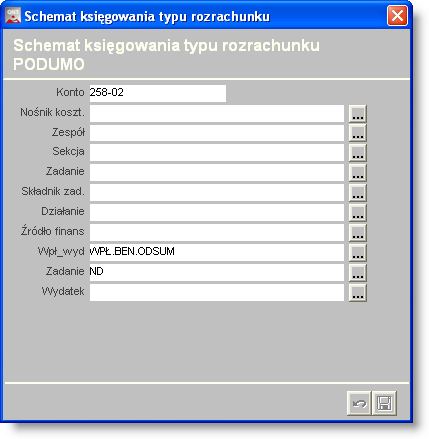 Sposób pracy z programem 4 Konfiguracja 1 strona zmiany" W celu anulowania dokonanych zmian, należy kliknąć przycisk ekranowy "Anuluj zmiany" Usunięcie typu rozrachunków Operacja umożliwia usunięcie