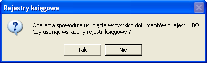 Sposób pracy z programem 4 Konfiguracja 1 strona Aby wprowadzony rejestr księgowy został przez system zapamiętany należy kliknąć przycisk "Zapisz zmiany" Przed zapisaniem możliwa jest rezygnacja z