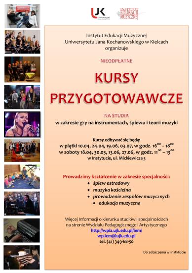 Uzyskane wykształcenie umożliwia absolwentom podjęcie zatrudnienia w charakterze: a) nauczycieli i instruktorów muzycznych (szkolnictwo ogólnokształcące wszystkich szczebli, placówki oświatowe,