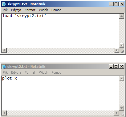 load plik umożliwia wykonanie skryptu zapisanego w pliku możliwe jest zagnieżdżanie wykonywania