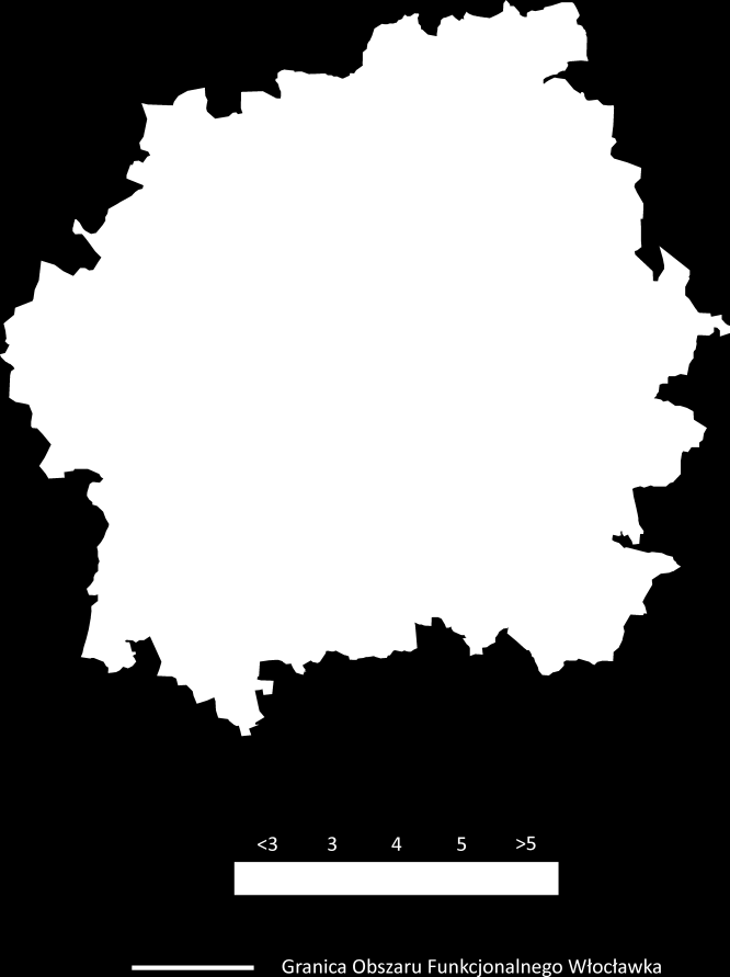 Podsumowując, zasięg Obszaru Funkcjonalnego Włocławka został wyznaczony jako terytorium następujących dziesięciu gmin, zlokalizowanych w ramach trzech powiatów (Rysunek 1): Miasto miasto na prawach