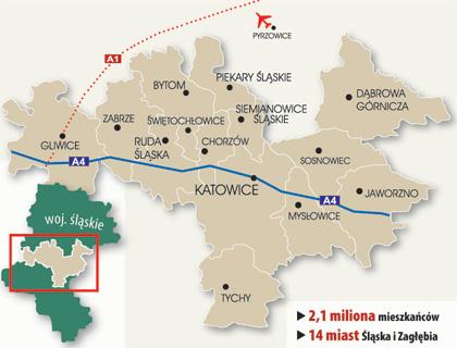 KATOWICE 164,5 KM KW POWIERZCHNI 300 TYS MIESZKAŃCÓW / GÓRNOŚLĄSKI ZWIĄZEK METROPOLITALNY - 2,1 MLN MIESZKAŃCÓW / WOJEWÓDZTWO ŚLĄSKIE - 4,8 MLN MIESZKAŃCÓW 141 KM KW POWIERZCHNI TERENÓW GÓRNICZYCH -