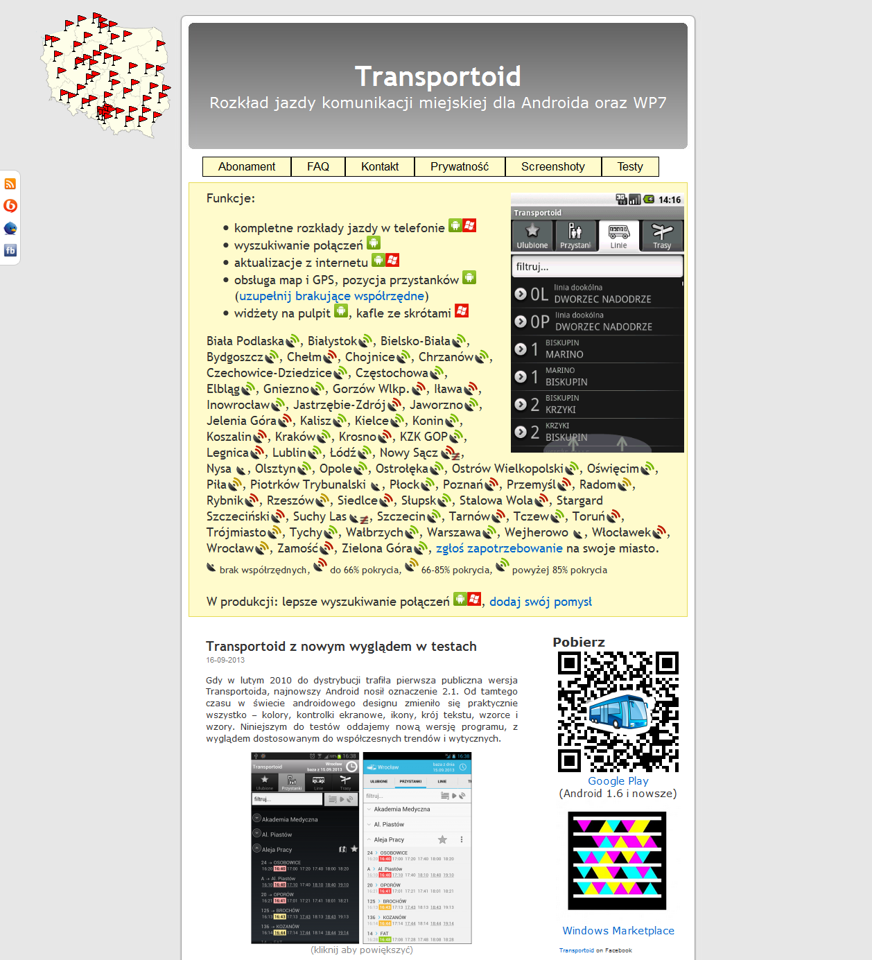 Nazwa inicjatywy: Prowadzący: Adres strony: Opis: Transportoid FTL Software Tomasz Zieliński, Piotr Owcarz transportoid.