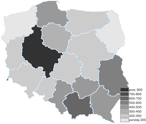 Placówki doskonalenia nauczycieli w Polsce liczba nauczycieli przypadająca na 1 pracownika merytorycznego 7 PODLASKIE ZACHODNIOPOMORSKIE DOLNOŚLĄSKIE LUBUSKIE OPOLSKIE ŁÓDZKIE WARMIŃSKO-MAZURSKIE