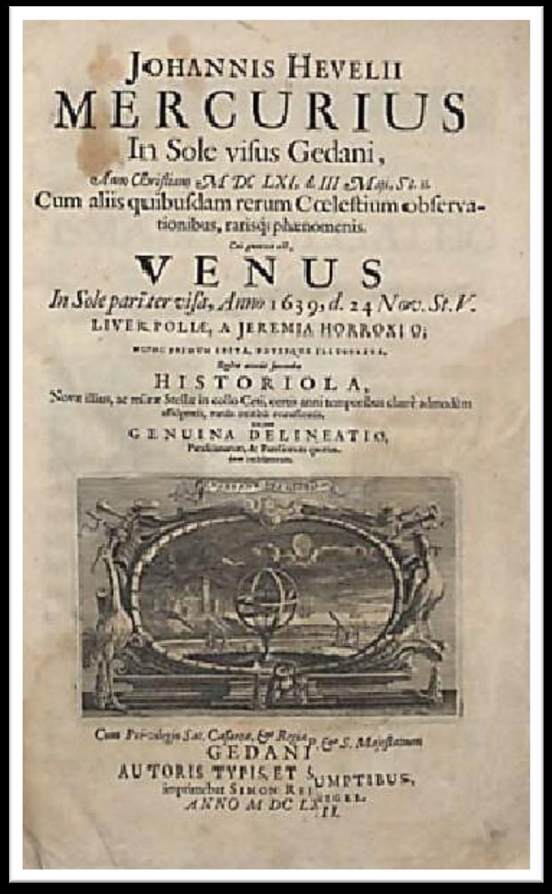 STRONA TYTUŁOWA MERCURIUS IN SOLE VISUS J.