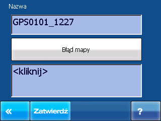 aby zobaczyć jego położenie na mapie. Wskaż Wybierz na ekranie z mapą, aby dodać ten punkt jako punkt przelotowy trasy.