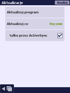 Aktualizacja oprogramowania AutoMapa Aby wykonać aktualizacje oprogramowania, należy wejść w Ustawienia > Ogólne > Aktualizacje.