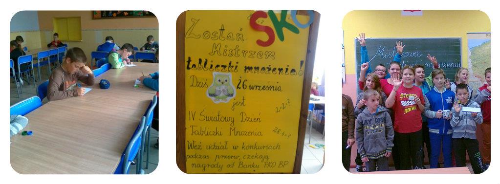 Konkurs Matematyczny SKO 26.09.2014 Z okazji Światowego Dnia Tabliczki Mnożenia SKO zorganizowało w szkole konkurs Mistrz tabliczki mnożenia.