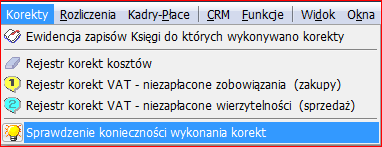 Rysunek 5. Przykład częściowo rozliczonego wydatku za fakturę ZA/001/13 Ponieważ niezapłacony wydatek ma ustalony termin płatności 7 dni od daty wystawienia w dn. 01.01.2013, jego termin wymagalności zapłaty dla korekt kosztów upływa 07.