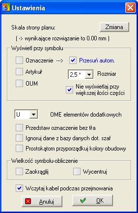 Aby narysować zabudowę szafy sterowniczej w odpowiedniej skali, należy zmienić skalę dla tego arkusza.