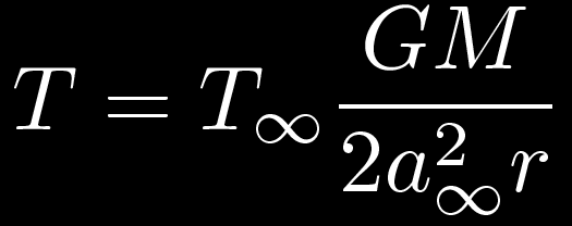 Gaz nierelatywistyczny, Γ=5/3 Formalnie rs=0