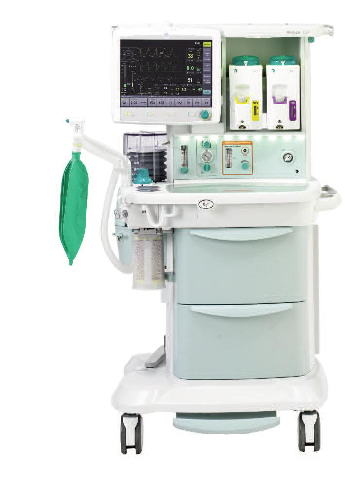 GE Healthcare Avance CS 2 Znieczulenie w czasach cyfrowej rewolucji Cechy i funkcje Prowadzenie wentylacji pacjentów od noworodków po osoby dorosłe Pełne funkcje monitorujące: gazy oddechowe,