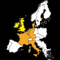 1952 - Założycielskie państwa członkowskie: Belgia, Francja, Holandia, Luksemburg, Niemcy i Włochy. 1 stycznia 1973 r.