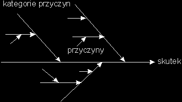 Diagram Ishikawy Diagram Ishikawy zwany jest również diagramem przyczynowo skutkowym (szkielet ryby), rybim.