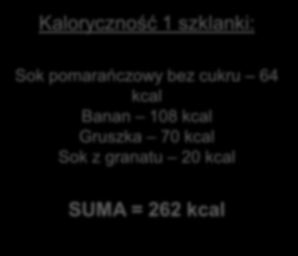 PRZYKŁADOWE PRZEPISY KOKTAJL Z GRANATU sok pomarańczowy bez cukru 150 ml,