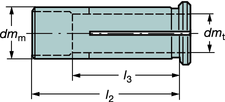 Tuleje cylindryczne do uchwytów Hydro-rip Akcesoria SYSTMY MOCOWANIA NARZĘDZI Uszczelnione 393.CS l 3 = wymagana długość zamocowania by uzyskać efekt uszczelnienia.