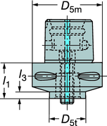 Chłodziwo 1) Wersja D5m mm cale D5m D5t mm cale D5t l1 mm l1 cale l3 mm C4 C3 C4-391.02-32 055A 1 1 40 1.575 32 1.260 55 2.165 31 1.220 0.5 C4-391.02-32 070A 1 2 40 1.575 32 1.260 70 2.756 12.472 6.