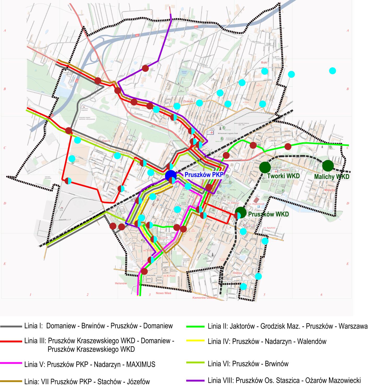 Plan zrównoważonego rozwoju publicznego transportu zbiorowego miasta Pruszków.