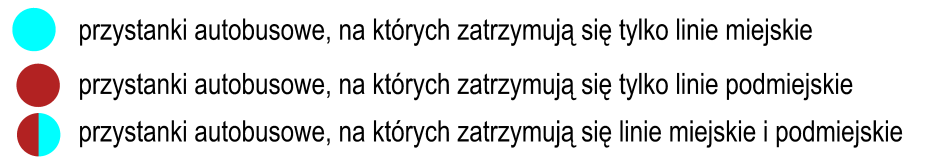 Rozkłady jazdy są umieszczone na każdym przystanku.