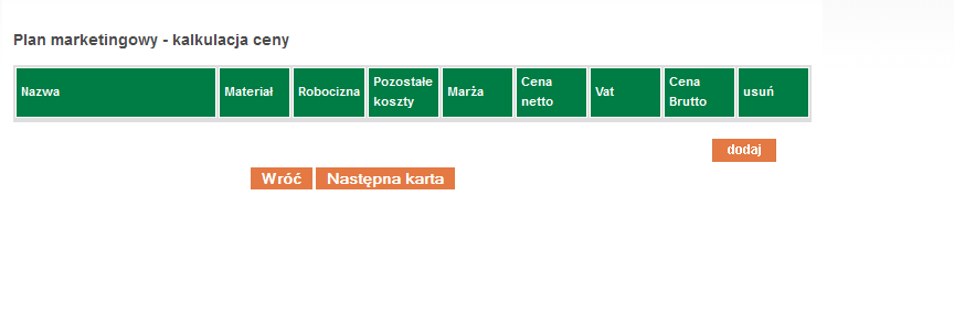 2. Plan marketingowy kalkulacja ceny - cz. 1.