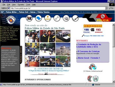 http://www.polmil.sp.gov.br Serwis internetowy Military Police - Sao Paulo.