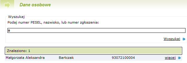 Dane osobowe Rysunek 63. Formularz danych TERYT. Uzupełnienie danych jest operacją jednorazową.