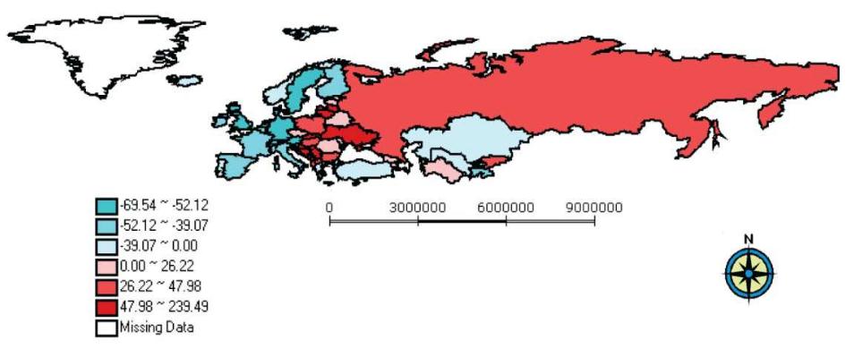 Rozmieszczenie wskaźnika próchnicy zębów stałych(dmft) w Europie Rafael Da Silveira Moreira, Epidemiology