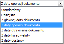 Z nadrzędnego magazynowa - przenosi ilość magazynową i wartość z dokumentu nadrzędnego.