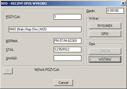 80 AutoCAD. Konstrukcje Budowlane nie mogą się powtarzać na rysunku. Niedopuszczalne jest (i trudne do wykrycia) powtórzenie numeru w dwóch różnych pozycjach.