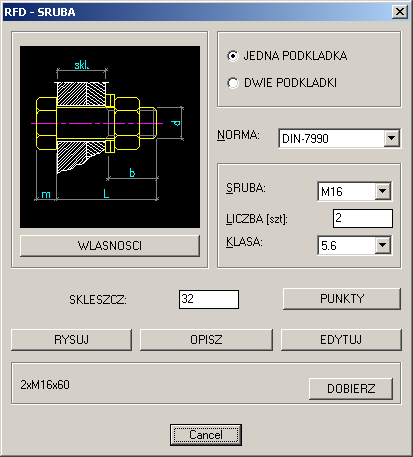 88 AutoCAD. Konstrukcje Budowlane Przyciski EDYTUJ pozwalają na otwarcie okna edycji wybranej pozycji lub elementu. Przyciski Z znajdują wybraną pozycję lub element na rysunku. Przycisk ATR.