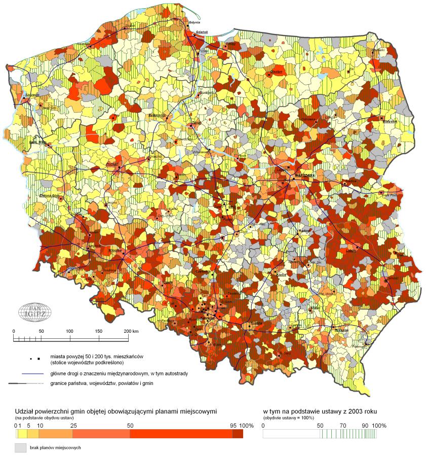 Pokrycie planistyczne i presja na grunty 6,0 5,0 4,0 3,0 2,0 1,0