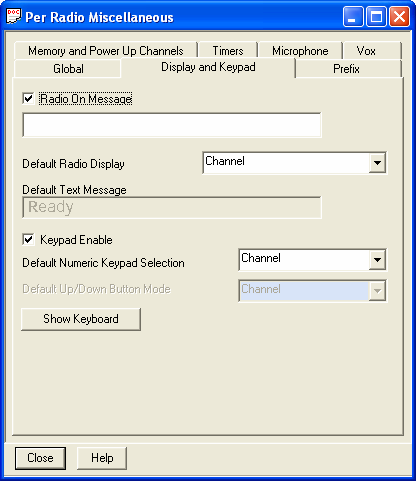 Montaż Ustawienia wybierania kanałów z rozszerzonej klawiatury dla radiotelefonów Motoroli (Keypad Enable Dafault
