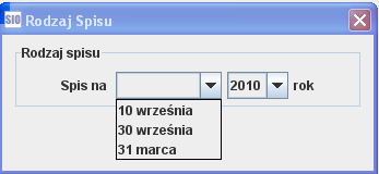 2) utworzenie nowego pliku dla aktualnego spisu z wykorzystaniem pliku z poprzedniego spisu opcja ta ułatwia utworzenie pliku dla nowego spisu z wykorzystaniem pliku utworzonego w dowolnym poprzednim