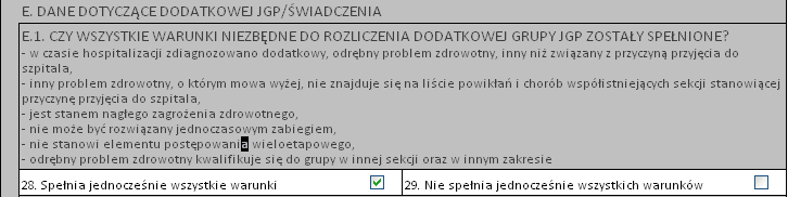 7. Wniosek o rozliczenie świadczenia, które spełnia jednocześnie łącznie wszystkie (określone we wniosku) warunki Dane do wniosku uzupełnia się w sposób identyczny, jak opisany w rozdziale 5, przy